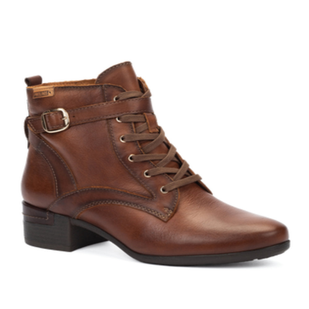 Pikolinos Malaga W6W-8996C1 Cuero Brown Lace and Zip Ankle Boots