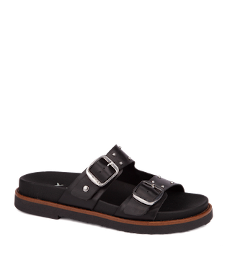 Pikolinos Aitana W7Z-0939 Black Flat Sandals