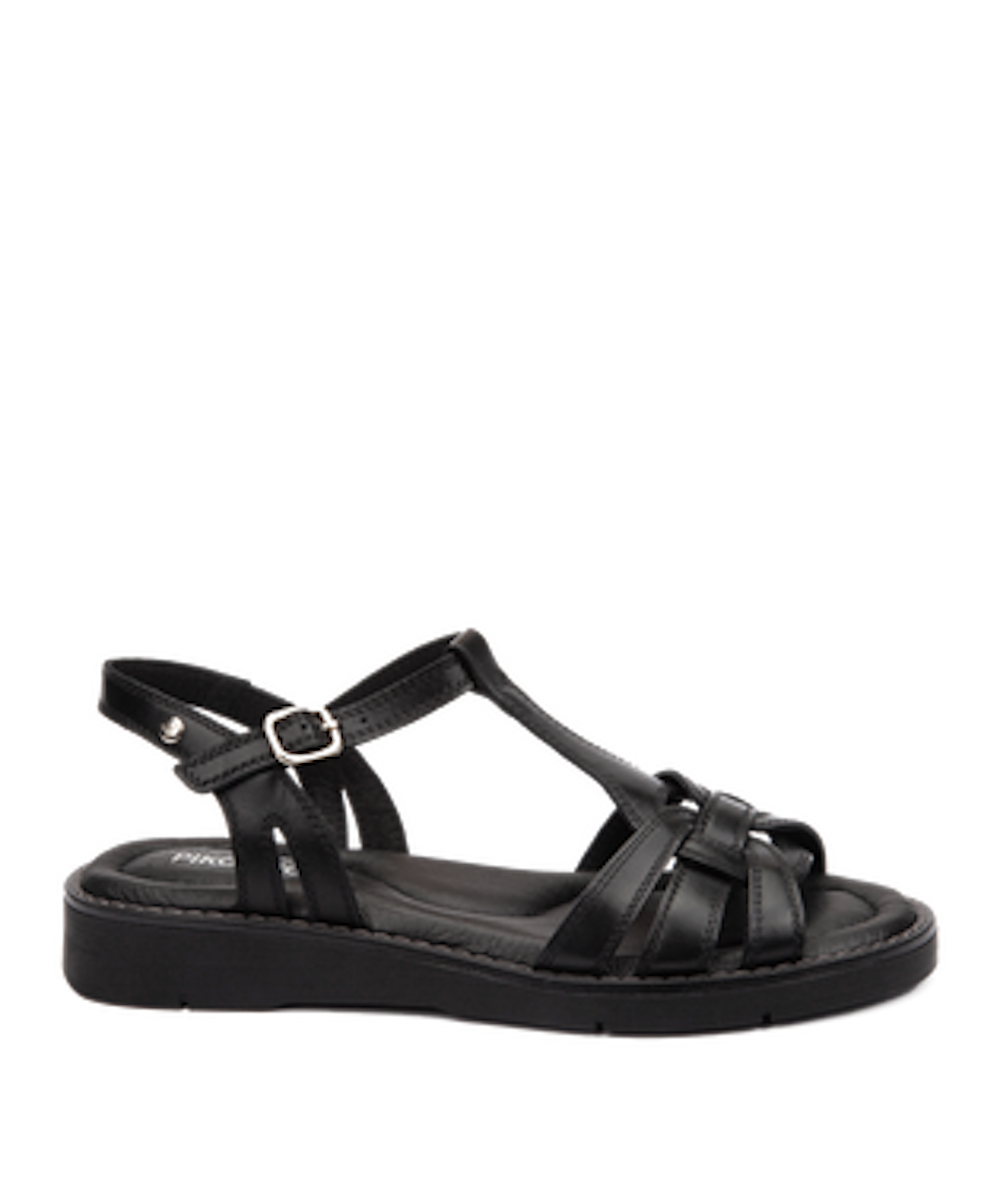 Pikolinos Roquetas W9B-0789 Black Flat Sandals