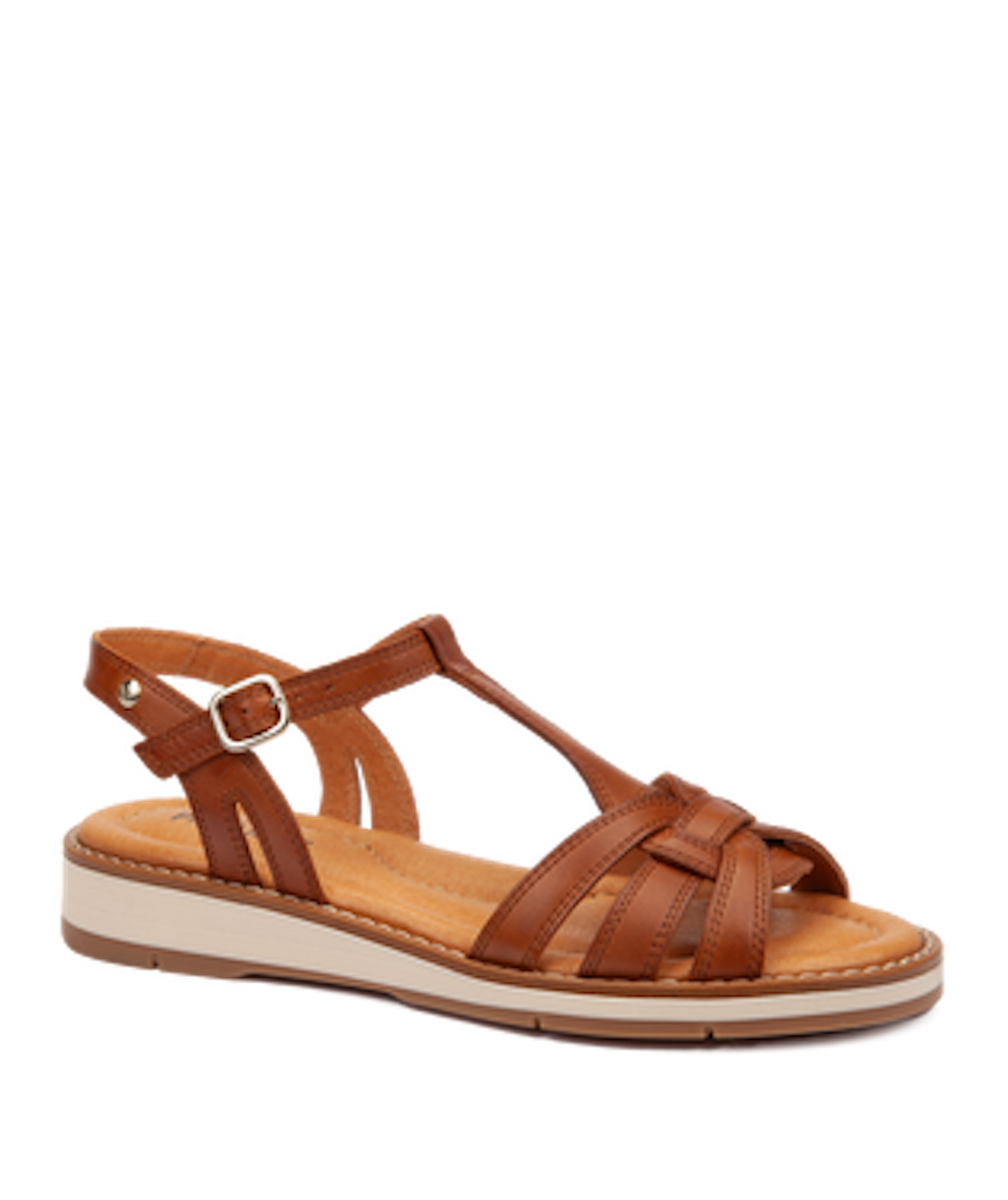 Pikolinos Roquetas W9B-0789 Brandy Flat Sandals