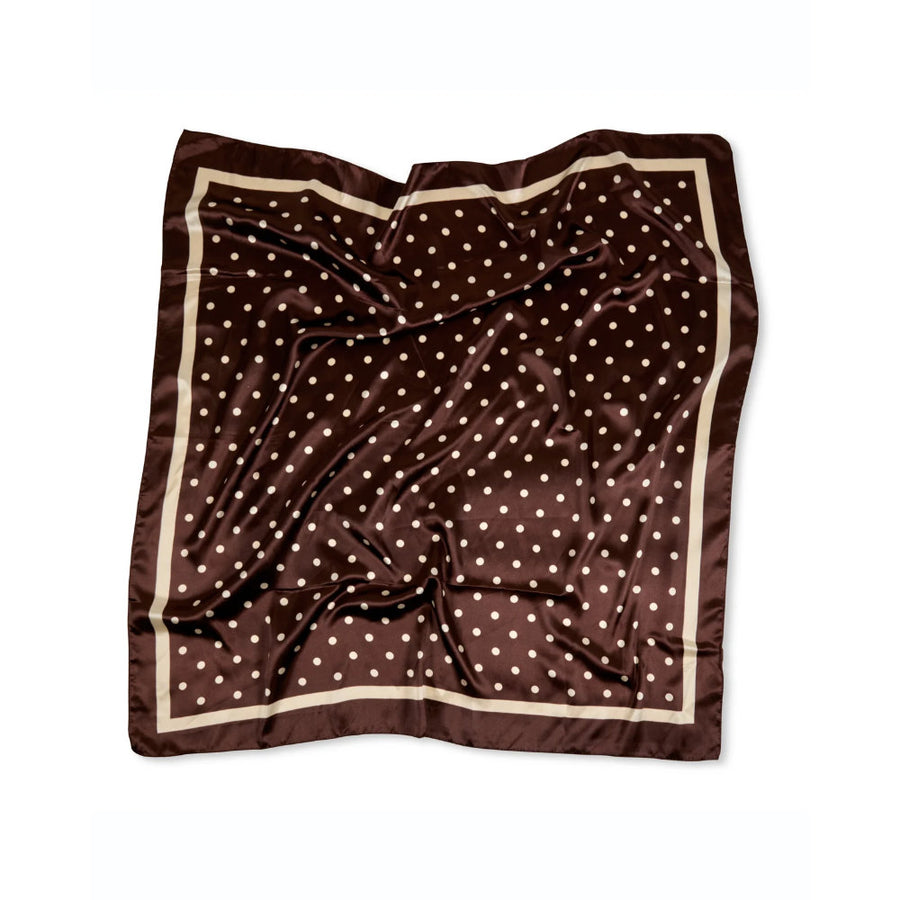 Chalk Wren Scarf - Small Spot - Brown