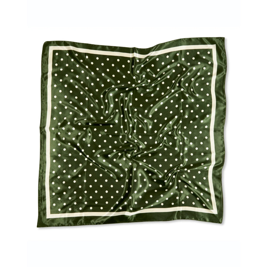 Chalk Wren Scarf - Small Spot - Pine Green