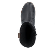 Rieker X9155-00 Black Warm Lined Wedge Boots