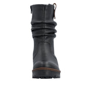 Rieker X9155-00 Black Warm Lined Wedge Boots