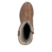 Rieker X9155-24 Brown Warm Lined Wedge Boots