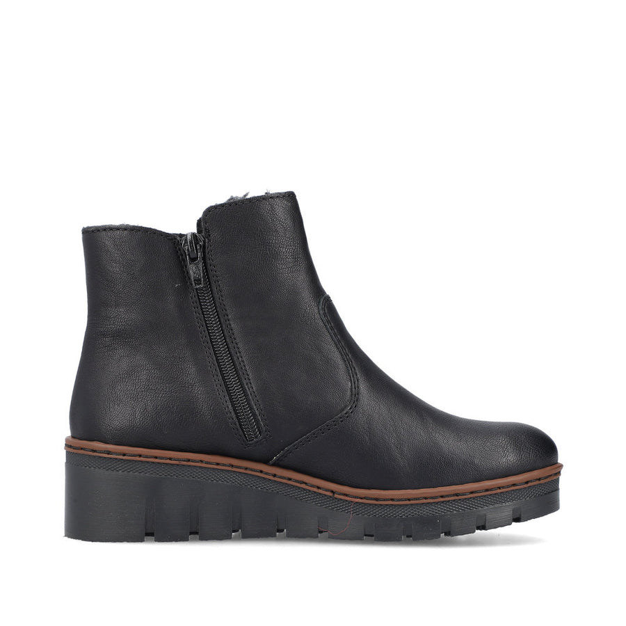 Rieker X9165-00 Womens Warm Lined Black Boots