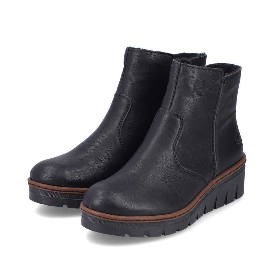 Rieker X9165-00 Womens Warm Lined Black Boots