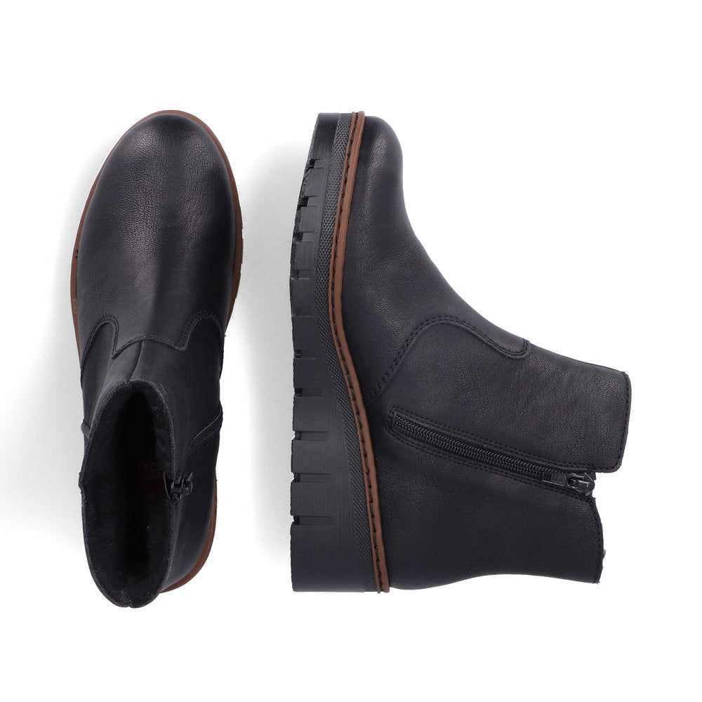 Rieker X9165-00 Womens Warm Lined Black Boots