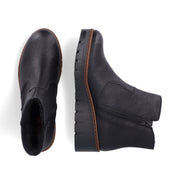 Rieker X9165-00 Womens Warm Lined Black Boots