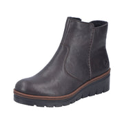 Rieker X9165-25 Brown Warm Lined Wedge Boots