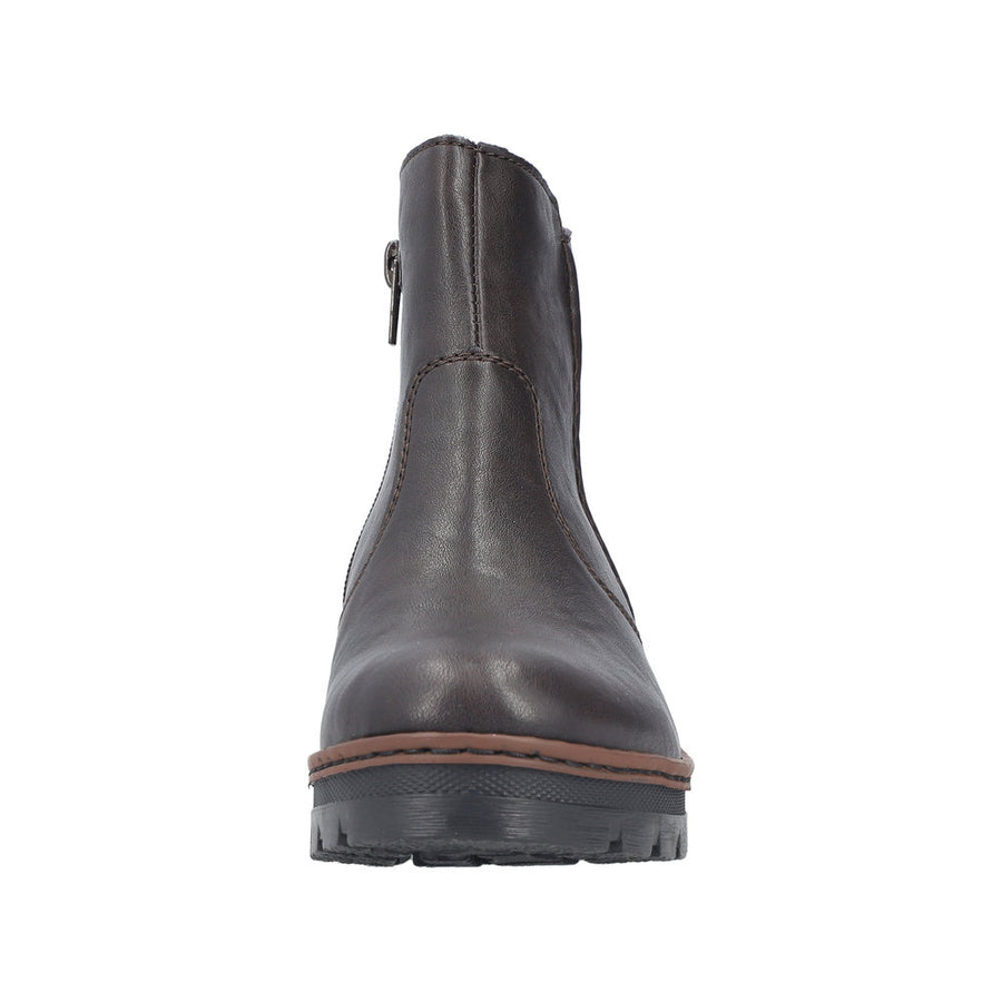 Rieker X9165-25 Brown Warm Lined Wedge Boots