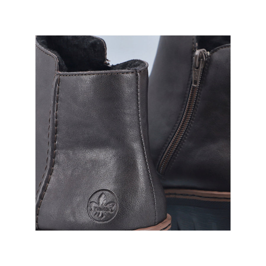 Rieker X9165-25 Brown Warm Lined Wedge Boots