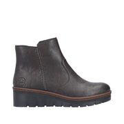 Rieker X9165-25 Brown Warm Lined Wedge Boots