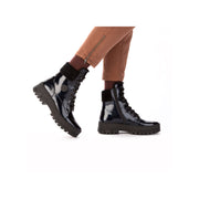 Rieker Y0220-14 Womens Wide Fit Warm Lined Blue Boots