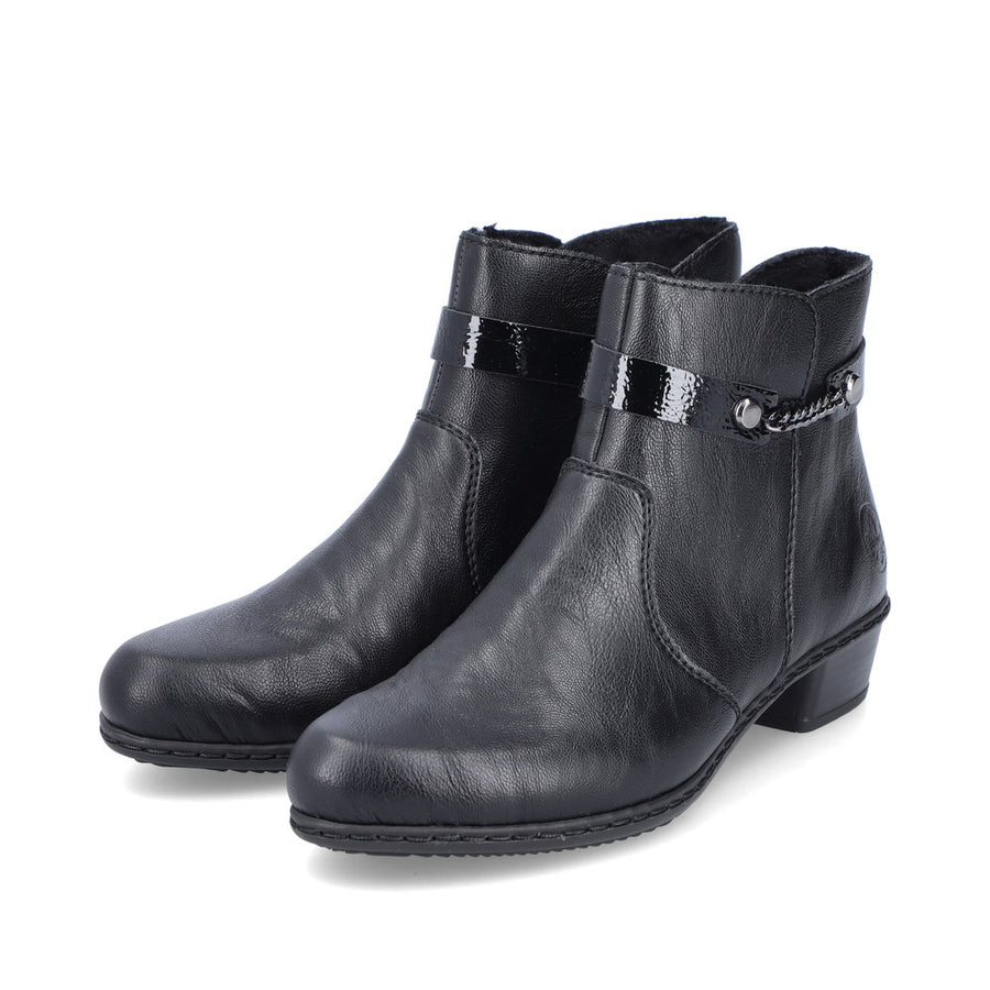 Rieker Y0783-00 Womens Black Boots