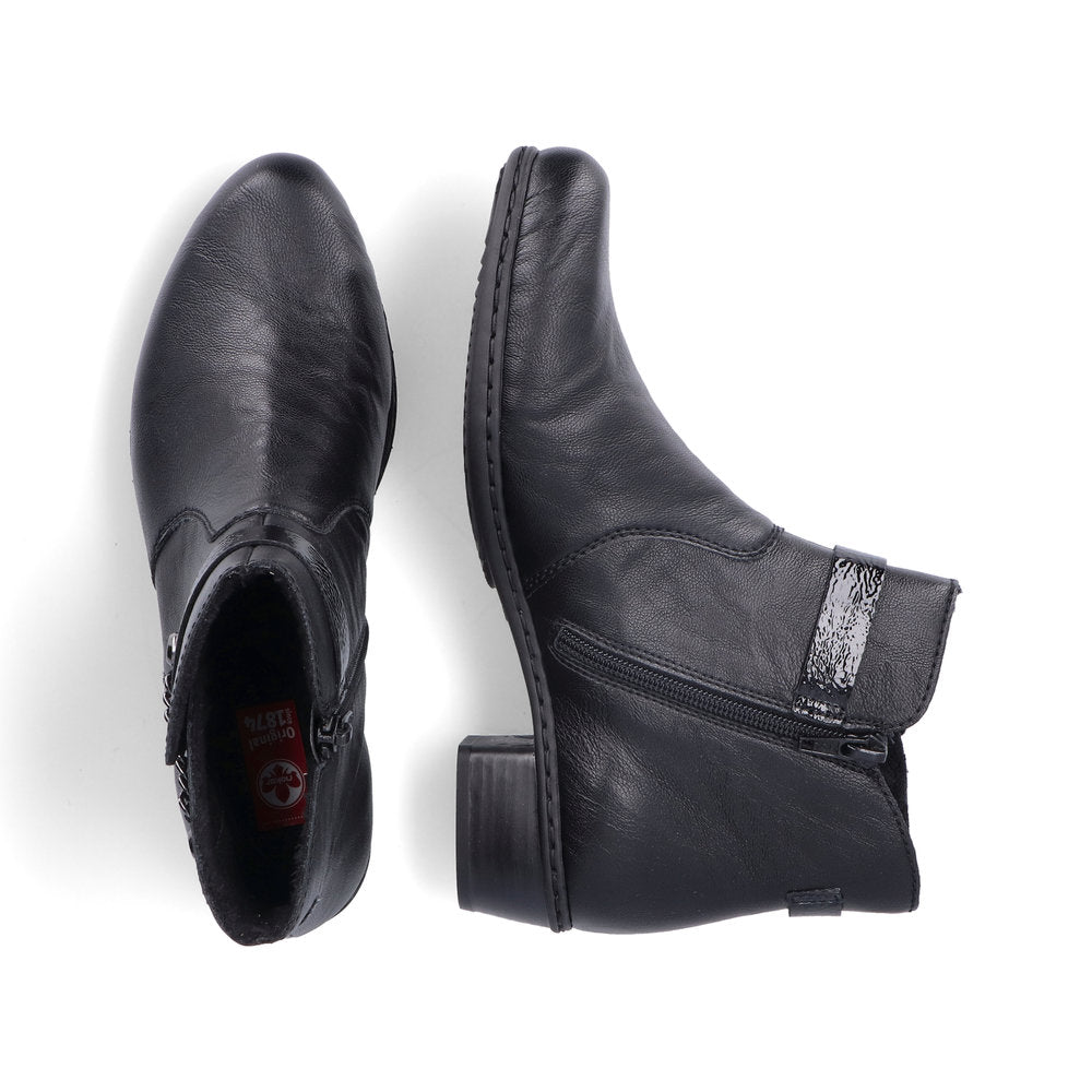 Rieker Y0783-00 Womens Black Boots
