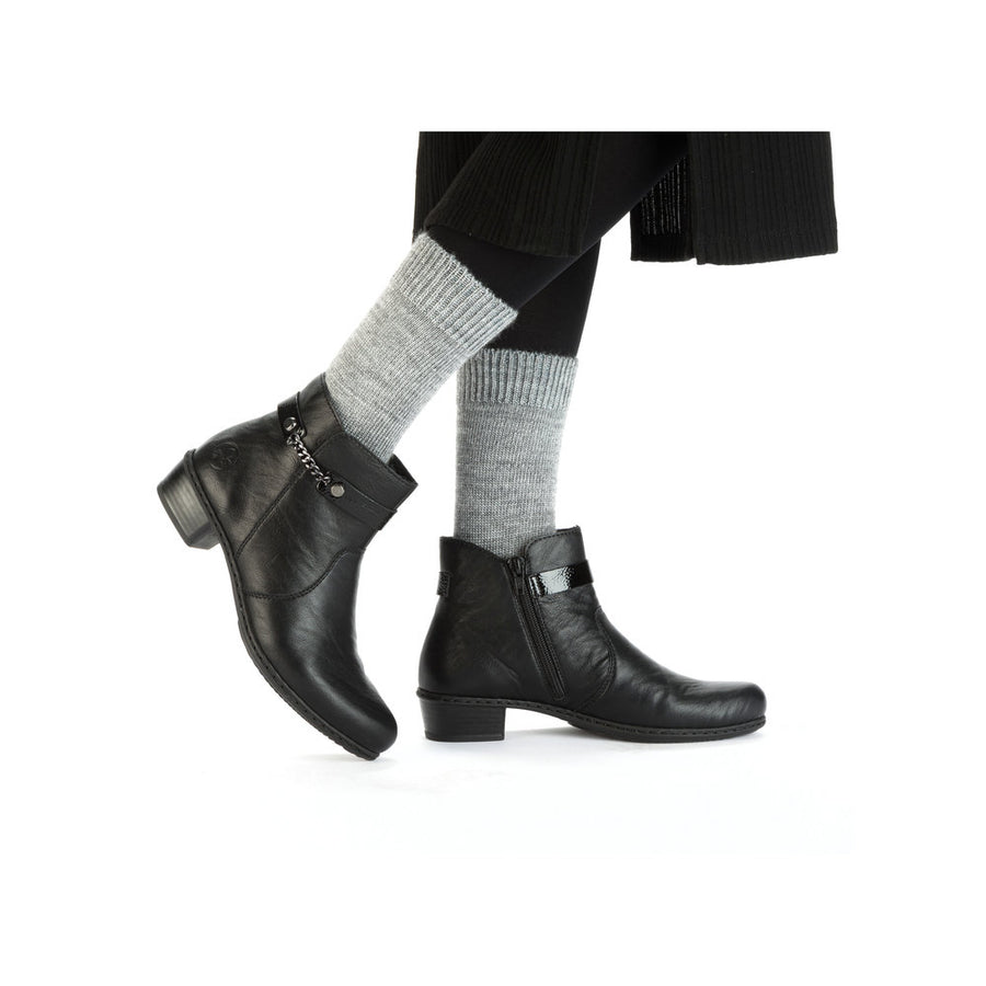 Rieker Y0783-00 Womens Black Boots