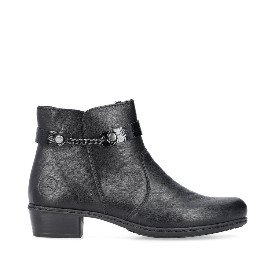Rieker Y0783-00 Womens Black Boots