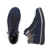 Rieker Z4263-14 Womens Water Resistant Blue Boots