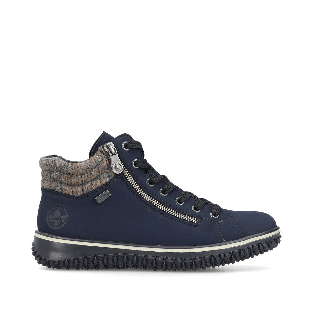 Rieker Z4263-14 Womens Water Resistant Blue Boots