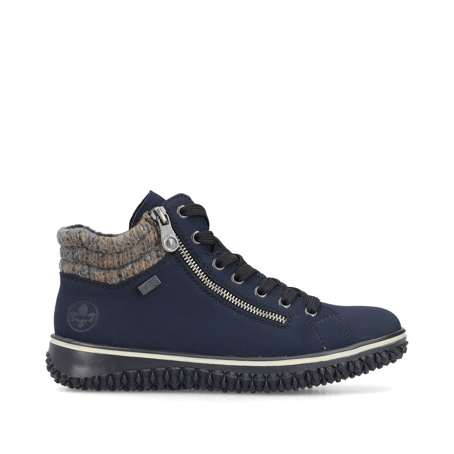 Rieker Z4263-14 Womens Water Resistant Blue Boots