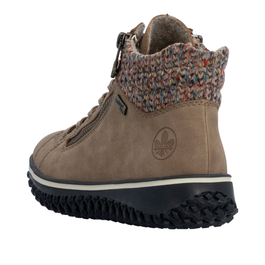 Rieker Z4263-20 Brown Water Resistant Boots