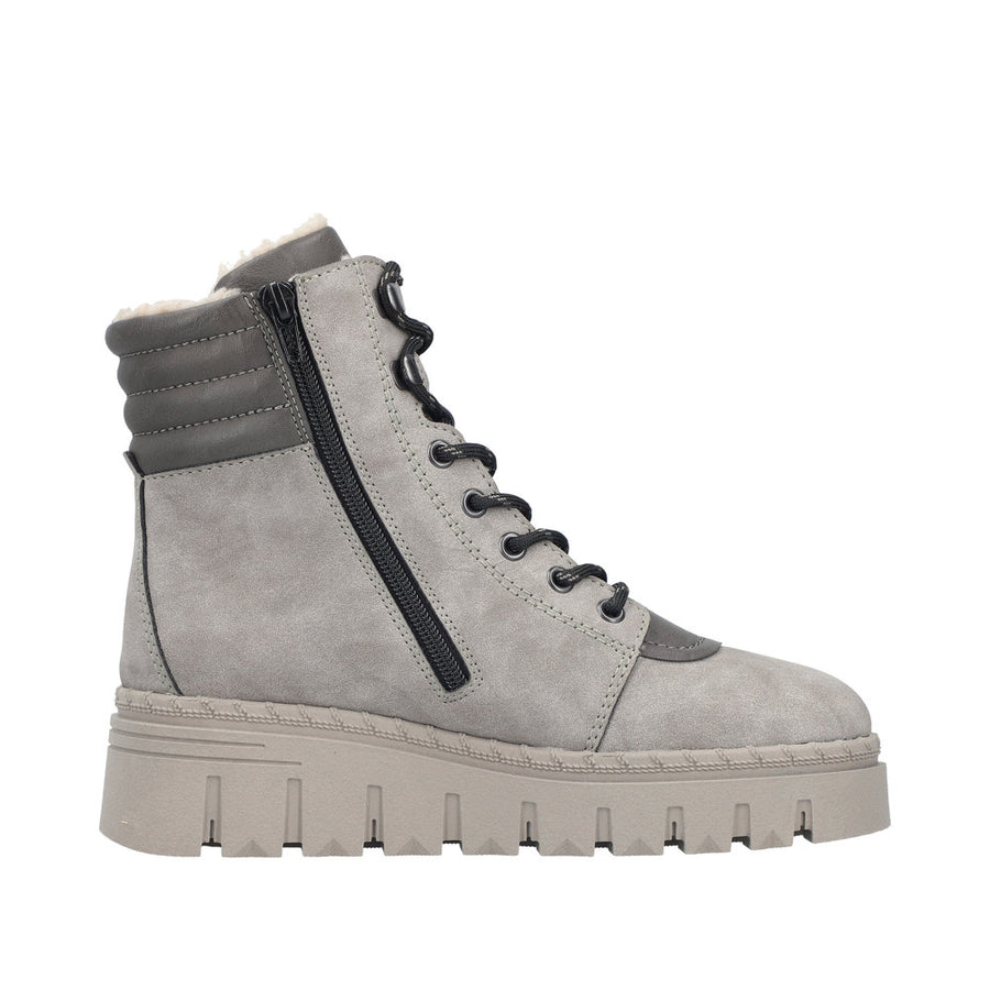 Rieker Z8904-40 Grey Warm Lined Boots