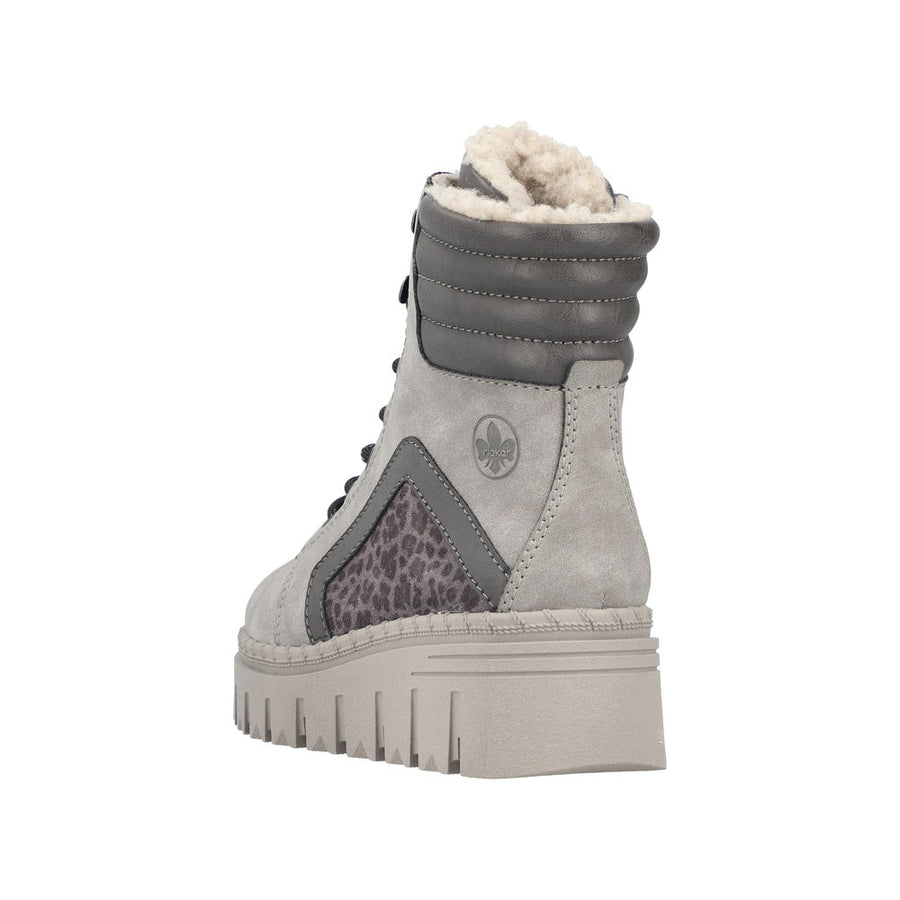 Rieker Z8904-40 Grey Warm Lined Boots