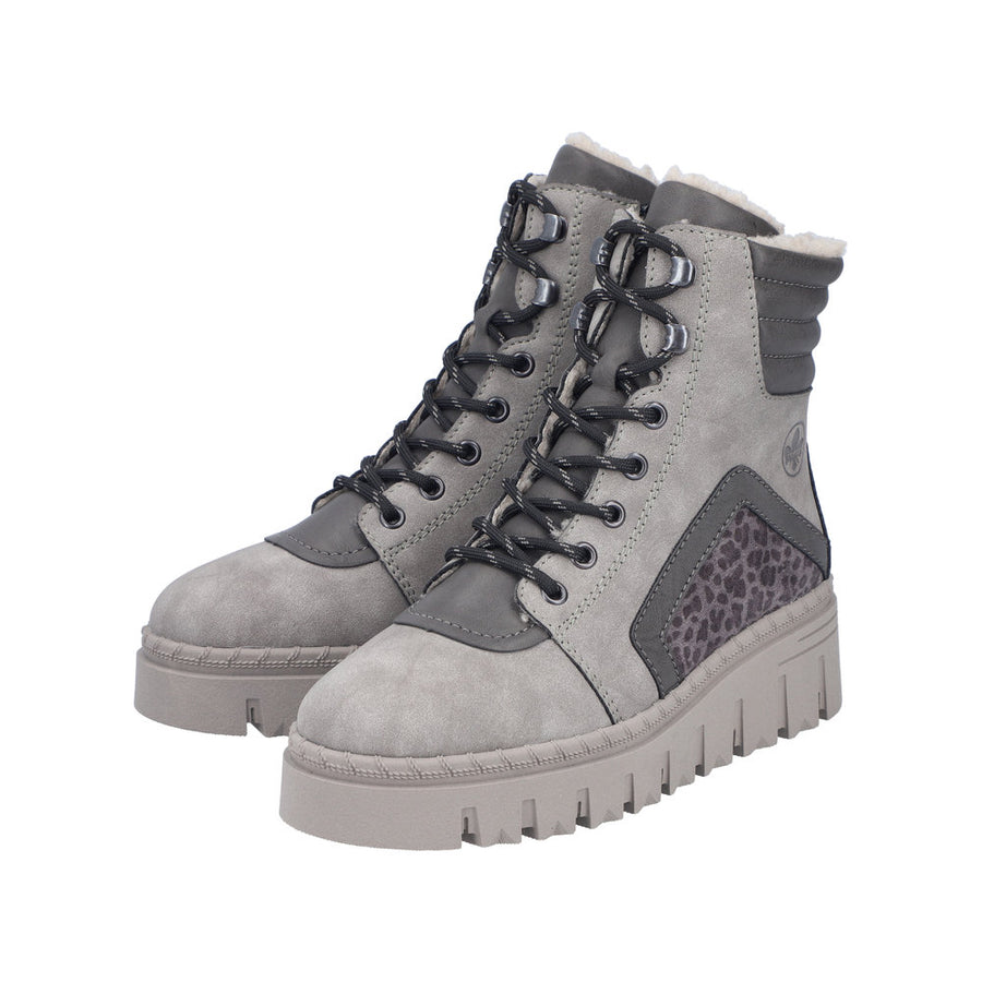 Rieker Z8904-40 Grey Warm Lined Boots