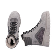 Rieker Z8904-40 Grey Warm Lined Boots