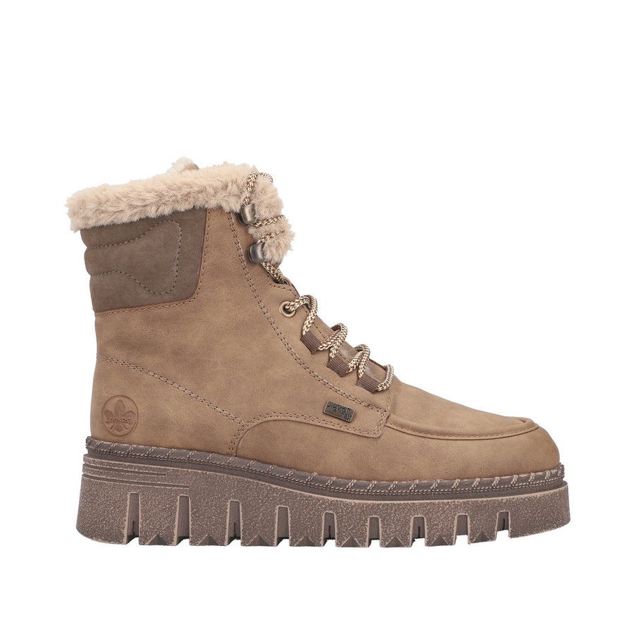 Rieker Z8906-20 Oat Water Resistant Warm Lined Boots