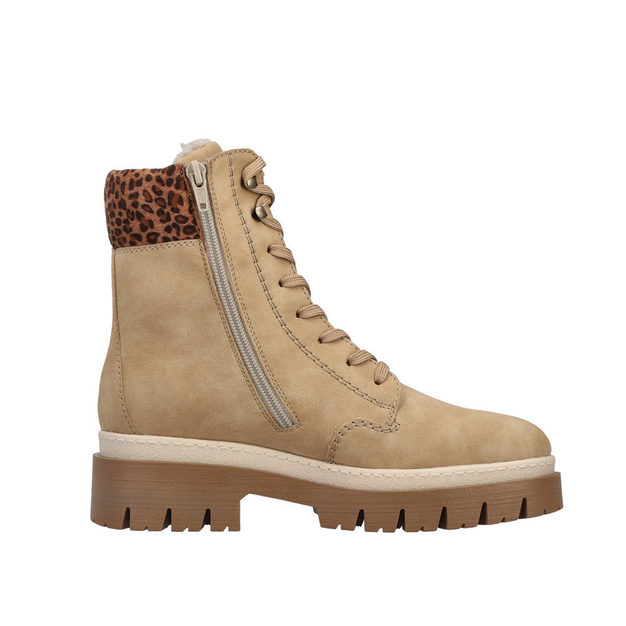 Rieker Z9430-60 Womens Waterproof Warm Lined Beige Boots