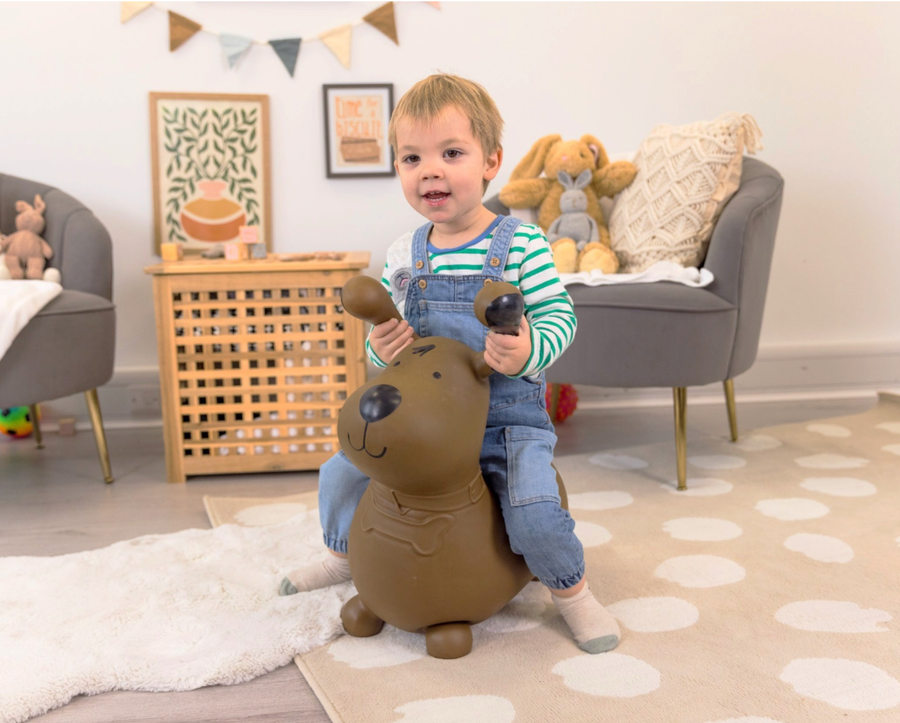 Happy Hopperz BROWN DOG - Space Hopper For Little People