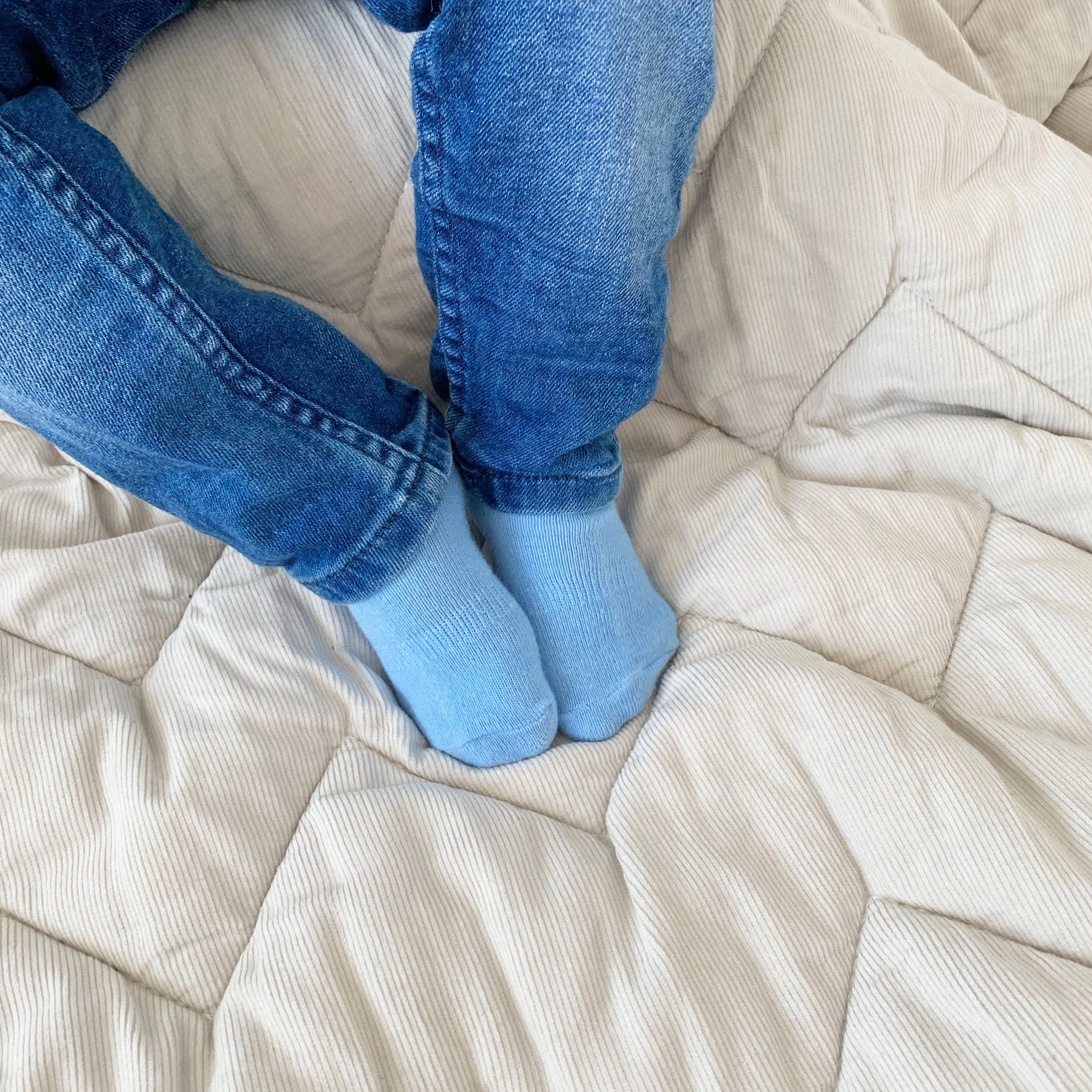 The Little Sock Company Non-Slip Stay on Baby and Toddler Socks - Ocean Blue