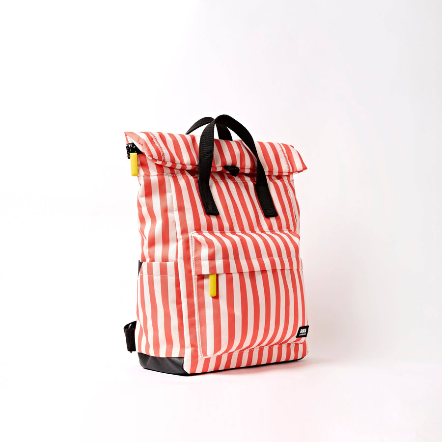 Roka Canfield Backpack in Coral Stripe Canvas