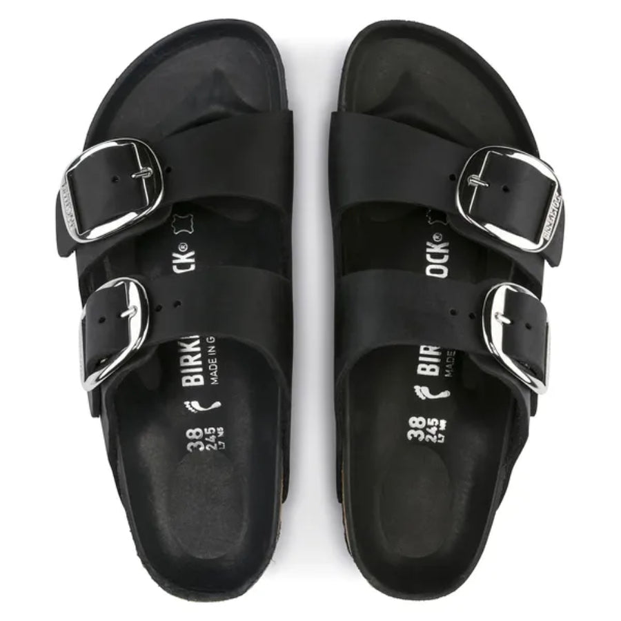 Birkenstock Arizona Big Buckle Oiled Leather Black 1011074 Sandals