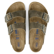 Birkenstock Arizona Soft Footbed Oiled Leather Unisex Faded Khaki 1019313 Sandals