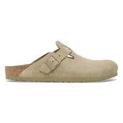 Birkenstock Boston Suede Leather Faded Khaki 1025844 Mule