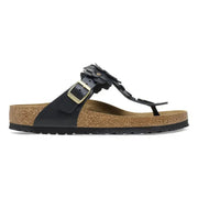Birkenstock Gizeh Flower Leather Black 1026693 Sandals