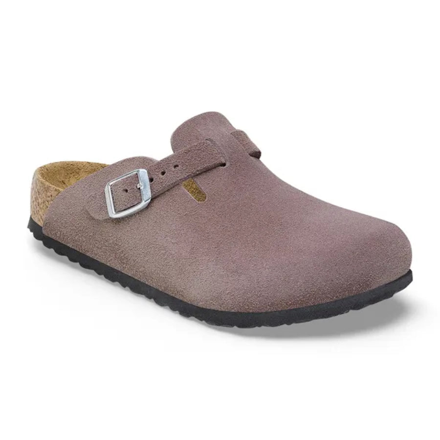 Birkenstock Boston Kids Suede Leather Faded Purple 1027894 Mule