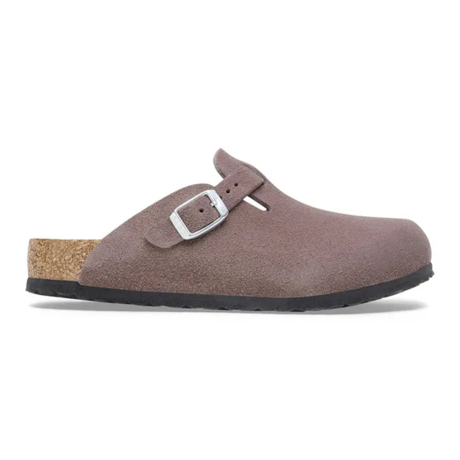 Birkenstock Boston Kids Suede Leather Faded Purple 1027894 Mule