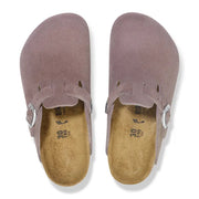Birkenstock Boston Kids Suede Leather Faded Purple 1027894 Mule