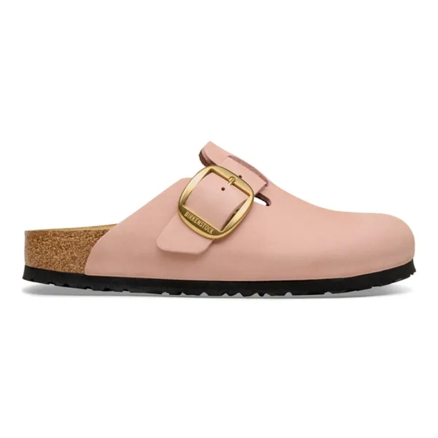 Birkenstock Boston Big Buckle Nubuck Leather Soft Pink 1031831 Mule
