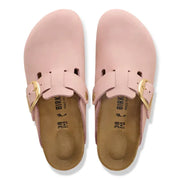 Birkenstock Boston Big Buckle Nubuck Leather Soft Pink 1031831 Mule