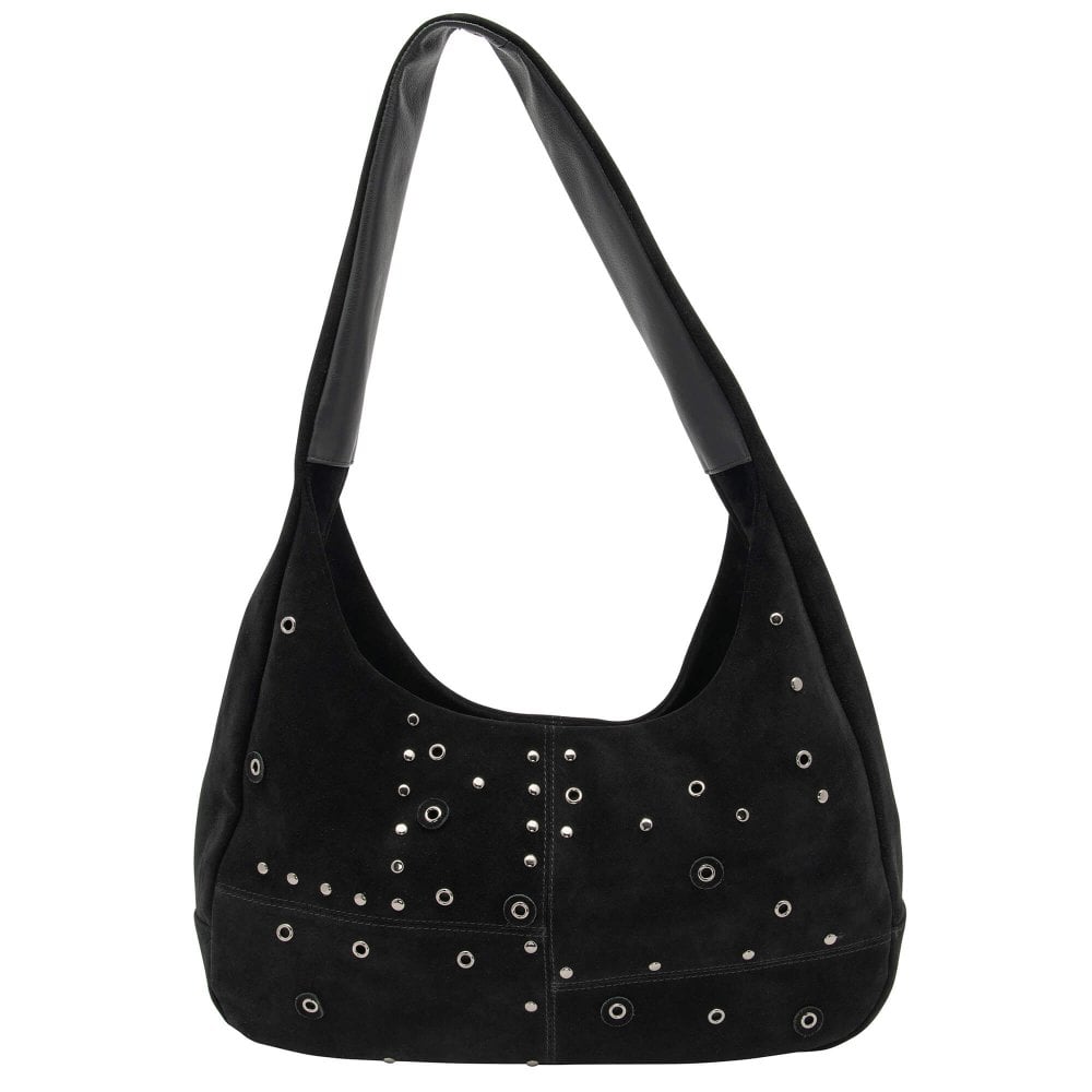 Lotus Francina Black Suede Bag Ulg092bso