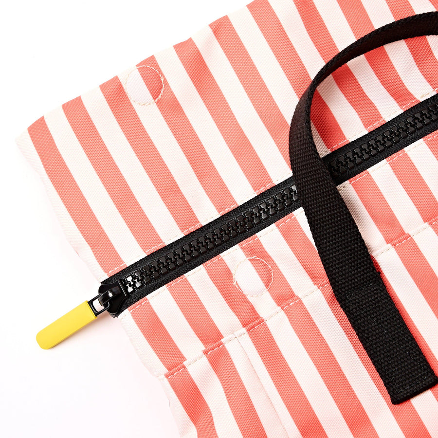 Roka Canfield Backpack in Coral Stripe Canvas
