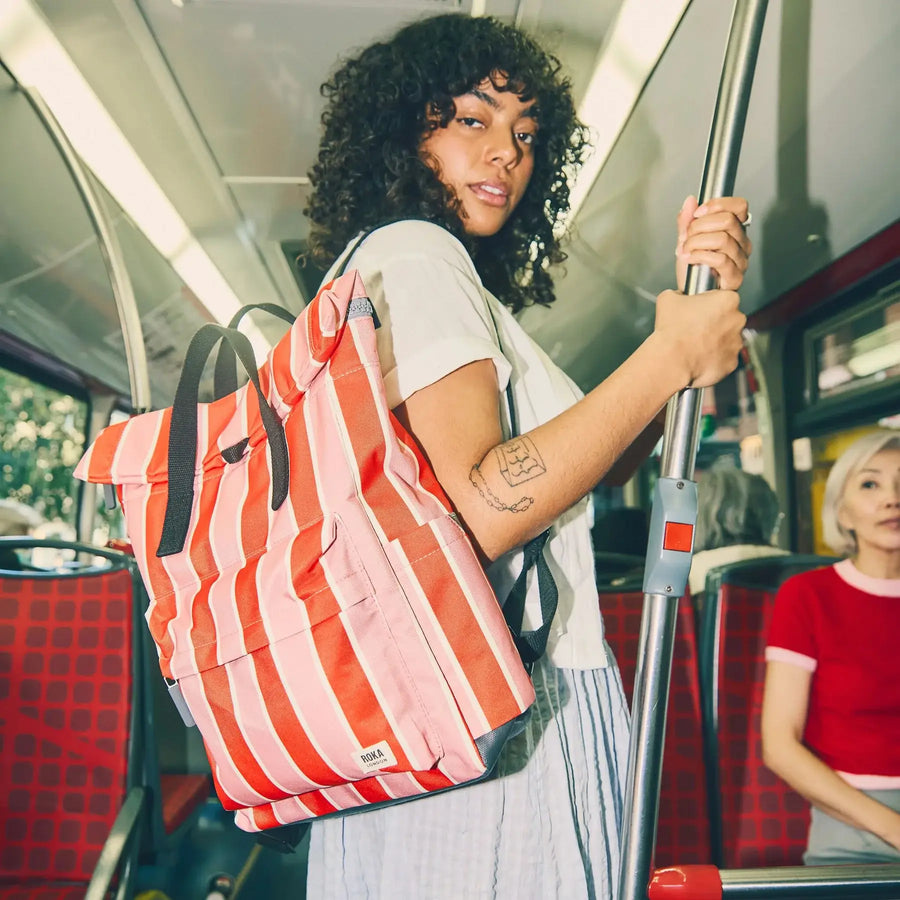 Roka Canfield Backpack in Seaside Stripe Canvas