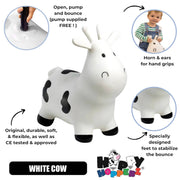 Happy Hopperz WHITE COW- Space Hopper For Little People