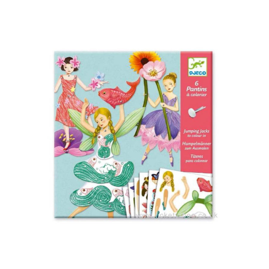 Djeco Small Gifts For Older Ones - Coloring Surprises Jumping Jacks - Fairies DJ09654