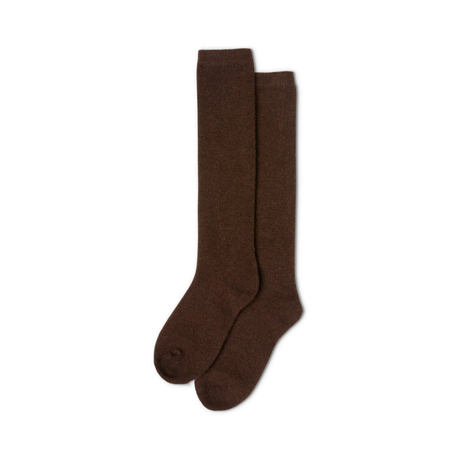 Chalk Cosy Cashmere Lounge Sock Chocolate Brown
